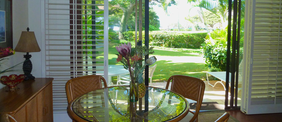 Outdoor living at Kiahuna Plantation