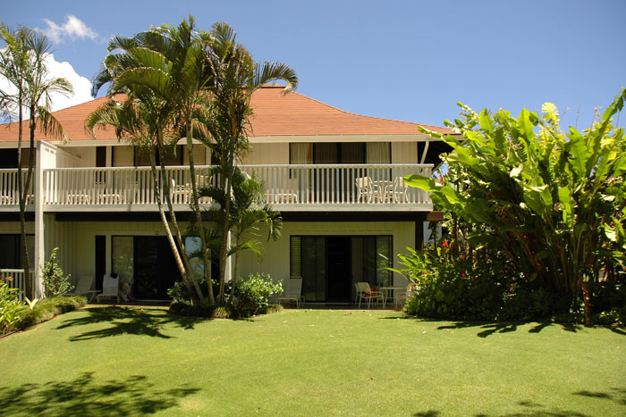 Facing our Condo from the Large Lawn