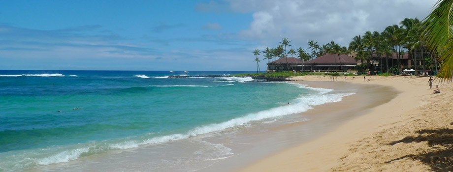 Expansive beach at Kiahuna Plantation